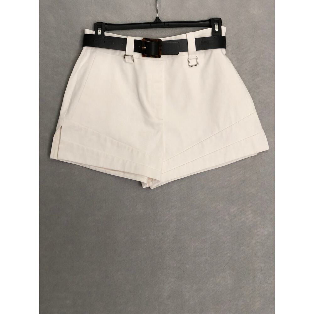 IRO Paris Bira Flat Front Shorts Women's Size 44 (US Large) in Off-White NEW